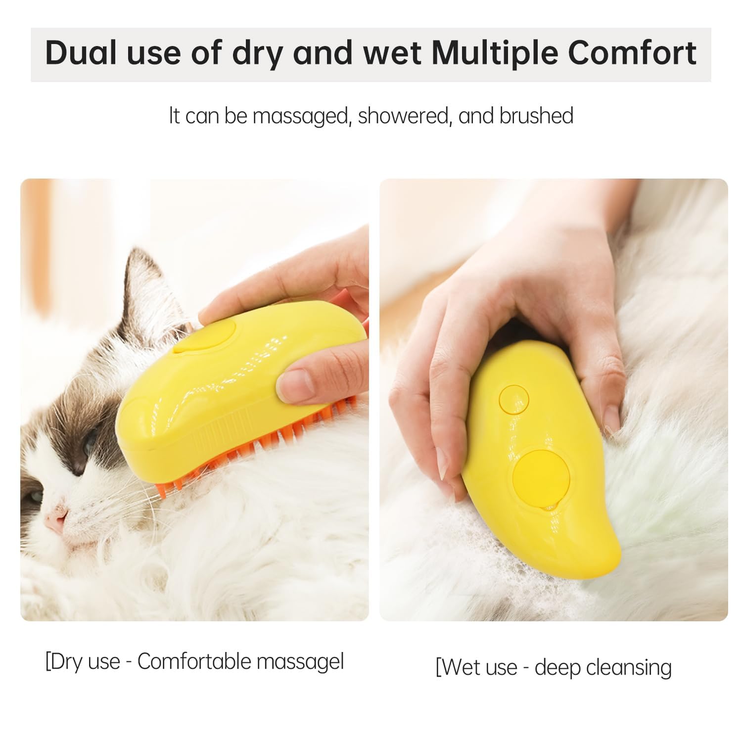 PETHATCH® 3-in-1 Steam Brush for Dogs & Cats