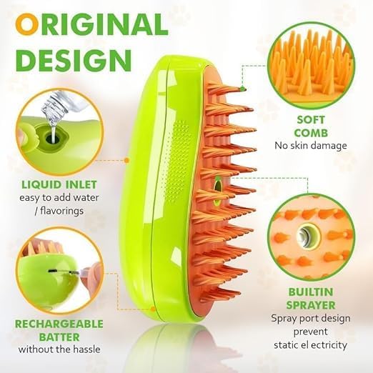 PETHATCH® 3-in-1 Steam Brush for Dogs & Cats